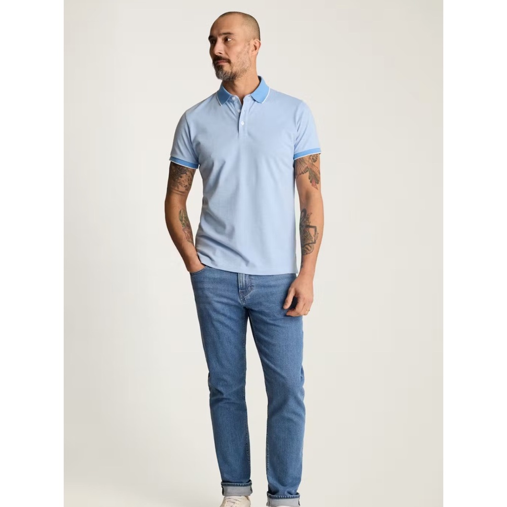 Bonobos Sky Blue Pique Polo‎ Shirt for Men - Picture 5 of 5